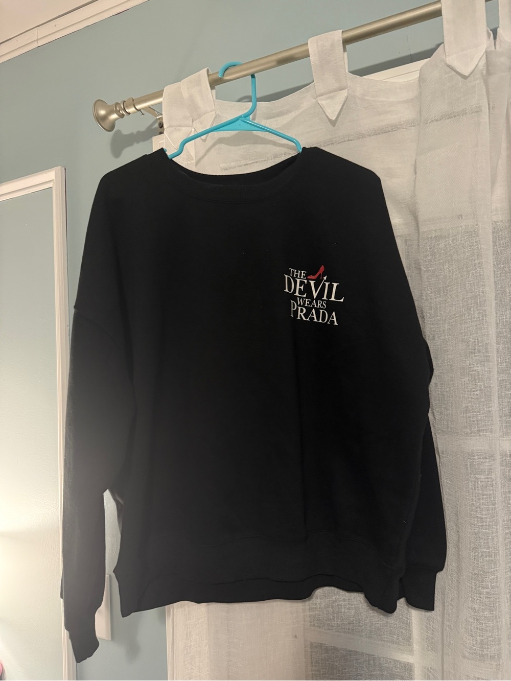 Prada Black Sweatshirt with White & Red Logo
